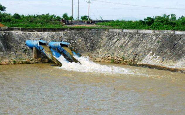 Nguồn nước thô tại Nhà máy nước Cầu Đỏ - nơi đang cung cấp hơn 80% lượng nước ngọt cho Đà Nẵng  bị nhiễm mặn