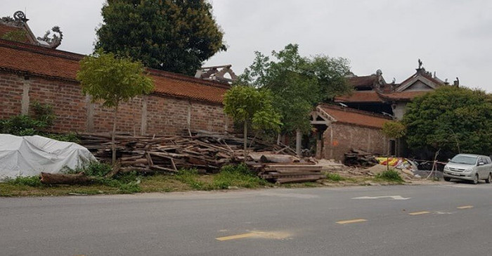 Sập tường chùa Tranh ở Hải Dương, khiến 1 người tử vong