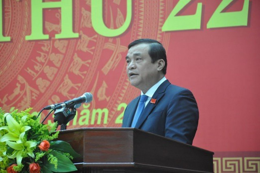 Ông Phan Việt Cường, Bí thư Tỉnh ủy Quảng Nam phát biểu khai mạc kỳ họp 