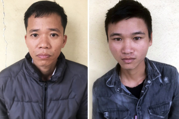 Phạm Văn Tùng (trái) và Nguyễn Văn Mạnh vừa bị khởi tố về hành vi 