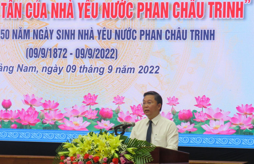 Chủ tịch UBND tỉnh Quảng Nam Lê Trí Thanh phát biểu tại hội thảo