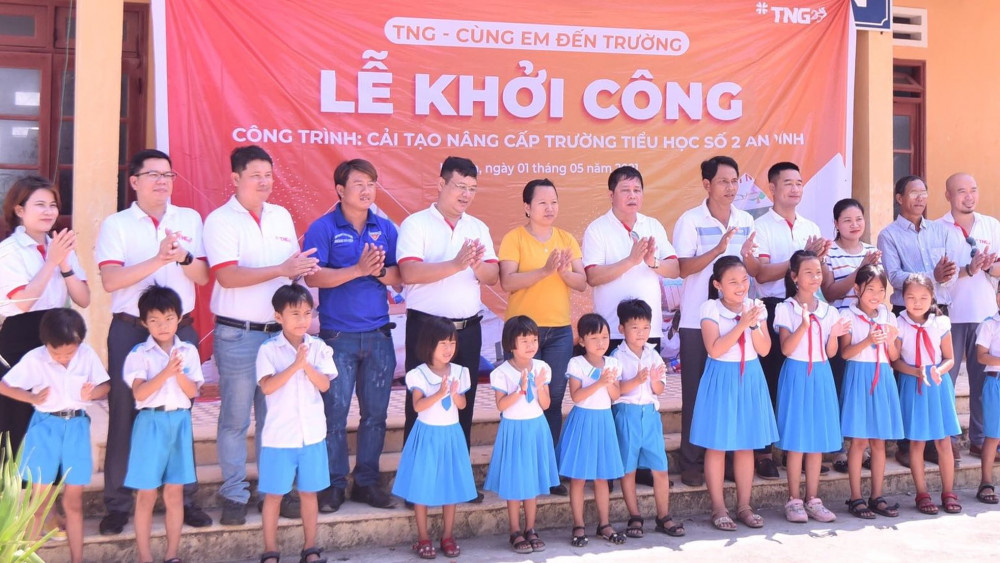 Tập đoàn TNG tài trợ gần 1 tỷ đồng nâng cấp điểm trường tại huyện đảo Lý Sơn