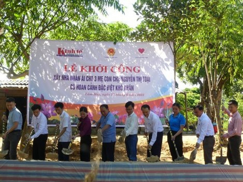 Khởi công xây nhà nhân ái cho gia đình chị Nguyễn Thị Toại