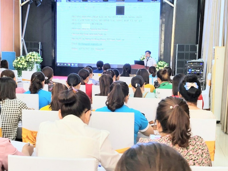 HLV Nghệ An tham gia tập huấn cho cán bộ Hội Liên hiệp Phụ nữ về xây dựng nông thôn mới 