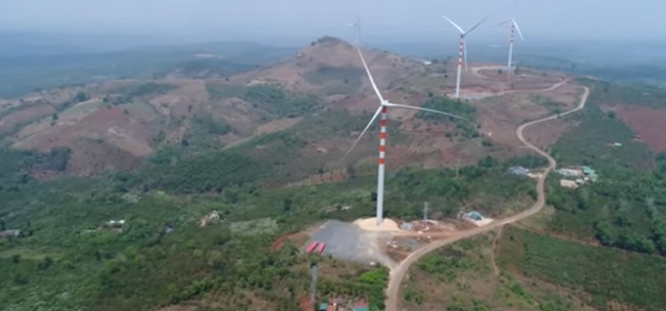 Dự án điện gió tại huyện Ea Hleo, tỉnh Đắk Lắk. 
