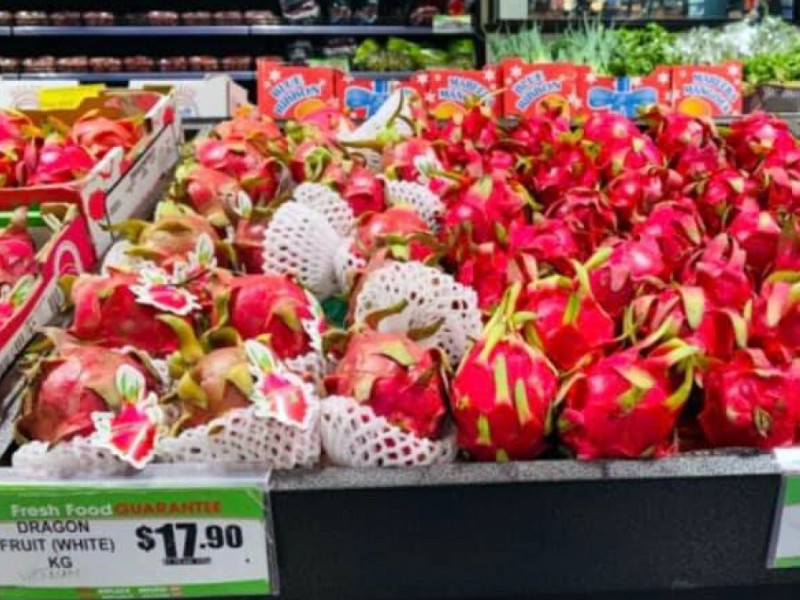 Thanh long Việt Nam có mặt tại nhiều siêu thị, trung tâm thương mại ở Australia