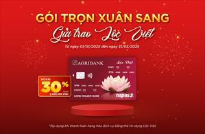 Agribank triển khai chương trình khuyến mại “Gói trọn xuân sang, gửi trao Lộc Việt”