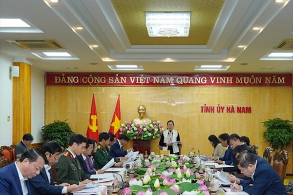 Hà Nam: Họp Ban chỉ đạo thực hiện Nghị quyết 30-NQ/TW của Bộ Chính trị