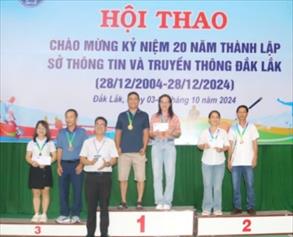 Hội thao kỷ niệm 20 năm thành lập Sở TT&TT Đắk Lắk