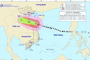 Trưa chiều 15/9, bão số 10 đổ bộ vào Nghệ An - Quảng Trị gây gió mạnh cấp 11-12, giật cấp 15