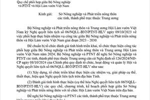 Triển khai thực hiện Quy chế phối hợp giữa Bộ Nông nghiệp và PTNT và Hội Làm vườn Việt Nam