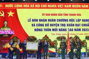 Thọ Xuân đón nhận Bằng công nhận huyện đạt chuẩn NTM nâng cao