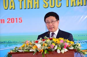 Phó Thủ tướng Phạm Bình Minh phát lệnh khởi động xây dựng cầu Đại Ngãi