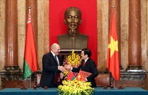 Tuyên bố chung Việt Nam- Belarus: Củng cố và phát triển toàn diện quan hệ hai nước
