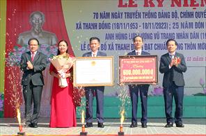 Thanh Đồng đón nhận Bằng công nhận xã Nông thôn mới nâng cao