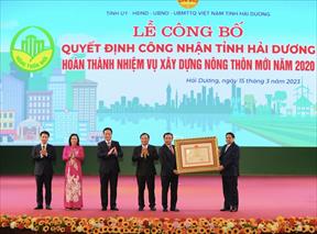 Hải Dương trở thành tỉnh thứ 5 hoàn thành nhiệm vụ xây dựng nông thôn mới