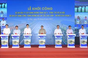 Khởi công Dự án đường Vành đai 4 - Vùng Thủ đô Hà Nội và cao tốc Cao Lãnh-An Hữu