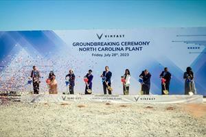 Vinfast khởi công nhà máy sản xuất xe điện tại Bắc Carolina