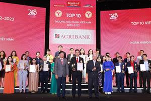 Agribank vinh dự Top 10 thương hiệu mạnh Việt Nam 2023
