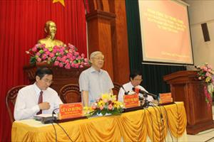 Tổng Bí thư làm việc với lãnh đạo tỉnh Tiền Giang
