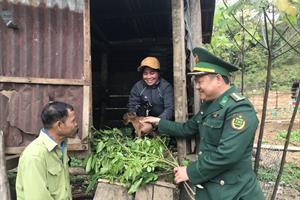 Bộ đội Biên phòng Quảng Trị trao tặng con giống cho người dân hoàn cảnh khó khăn