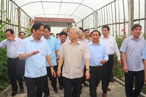 Tổng Bí thư Nguyễn Phú Trọng đánh giá cao kết quả XDNTM tại Hà Tĩnh