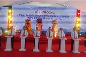 Hải Phòng khởi công xây dựng tuyến đê biển Nam Đình Vũ gần 2.300 tỷ