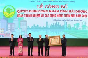 Hải Dương trở thành tỉnh thứ 5 hoàn thành nhiệm vụ xây dựng nông thôn mới