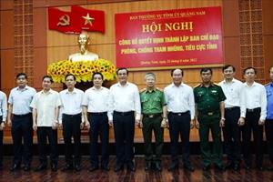 Quảng Nam thành lập Ban chỉ đạo về phòng, chống tham nhũng, tiêu cực