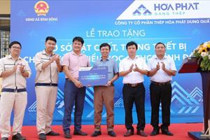 Hòa Phát Dung Quất tài trợ hơn 5 tỷ nâng cấp trường học và trạm y tế tại Quảng Ngãi