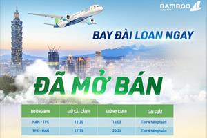 Đặt vé bay thường lệ Đài Loan cùng Bamboo Airways ngay hôm nay