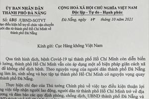 Đà Nẵng lên kế hoạch hỗ trợ người dân từ TP. Hồ Chí Minh về quê bằng đường hàng không