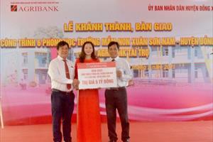 Agribank tài trợ 5 tỷ đồng xây trường mầm non Xuân Sơn Nam