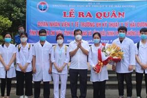  Hải Dương: 267 cán bộ, sinh viên chi viện cho Bắc Giang, Bắc Ninh chống dịch Covid-19
