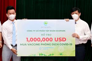 Ecopark trao 1 triệu USD ủng hộ Quỹ vaccine Covid-19 của Chính phủ