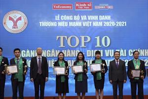 Agribank - TOP10 Thương hiệu Mạnh Việt Nam lĩnh vực Tài chính, Ngân hàng năm 2021