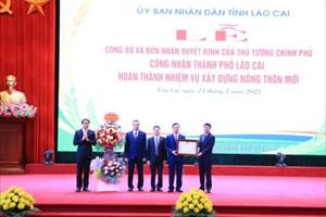 Thành phố Lào Cai được Thủ tướng Chính phủ công nhận hoàn thành XDNTM