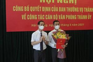 Ông Bùi Văn Kiệm được giao phụ trách Văn phòng Thành uỷ