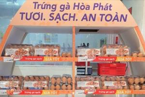 Trứng gà Hòa Phát phủ sóng hệ thống Vinmart và hầu hết các siêu thị tại Hà Nội