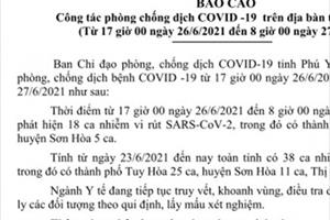 Phú Yên ghi nhận 38 ca nhiễm SARS-CoV-2 trong cộng đồng