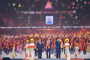 UDIC được bình chọn và đoạt Danh hiệu TOP100 Giải thưởng Sao Vàng đất Việt năm 2021