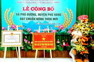 Xã Phú Dương đạt chuẩn nông thôn mới