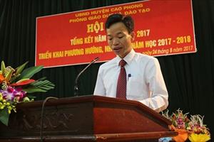 Phòng GD-ĐT huyện Cao Phong: Phấn đấu hoàn thành xuất sắc nhiệm vụ năm học 2017-2018