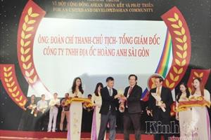 Hoàng Anh Sài Gòn nhận giải thưởng Doanh nghiệp Sao vàng Asean