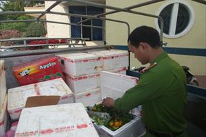 Công an tỉnh Đắk Lắk tổ chức tiêu huỷ gần 1 tấn hoa quả có ghi chữ Trung Quốc
