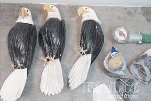 Phát hiện lô ma túy cất giấu trong 4 tượng chim đại bàng nhập từ Brazil về Việt Nam
