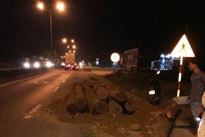 Quảng Nam: Bắt xe tải chở gỗ lậu nguy trang trong đất