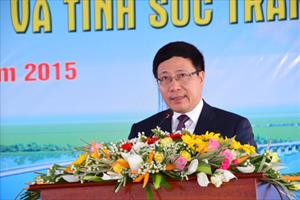 Phó Thủ tướng Phạm Bình Minh phát lệnh khởi động xây dựng cầu Đại Ngãi
