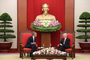 Tổng Bí thư Nguyễn Phú Trọng tiếp Tổng thống Hoa Kỳ Barack Obama