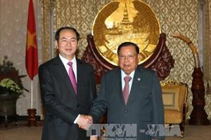 Chủ tịch nước hội đàm với Tổng Bí thư, Chủ tịch nước Lào